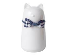 Générique Urne pour Chat, Urne funéraire en céramique fabriquée à la Main pour Cendres de Chat, pour intérieur et extérieur (Blanc)