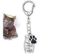 Générique Urne pour Chien en Aluminium, récipient commémoratif pour Cendres d'animaux de Compagnie, Bouteille en de 4 Pouces avec breloque Patte de Chiot, Accessoire Souvenir, mémorial pour Anim