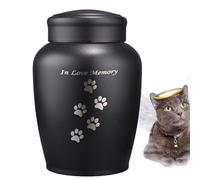 Générique Urne pour Chien en métal - Conteneur commémoratif pour Cendres d'animaux de Compagnie, boîte Souvenir de crémation sécurisée | Récipient commémoratif scellé, Support d' funéraire élégan