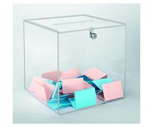 Générique Urne transparente standard avec serrure - 300 bulletins