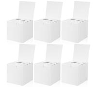 Générique Urnes de Tombola 6 Pcs 15X15X15 CM Boîte à Tickets en Carton Rigide Conteneur Réutilisable pour Concours Loteries et Événements Festifs
