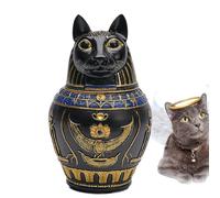 Générique Urnes Funéraires Canines - Pot en Résine comme Souvenir - Urne pour Cendres de Crémation Chien et Chat Style Égyptien | pour La Maison Le Chat La Table Mémorial Perte Sympathie Tombe Deuil