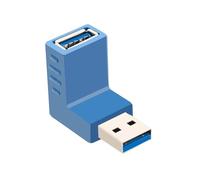 Générique USB 3.0 Adaptateur USB Femelle vers USB mâle Coude à 90° degrés Angle vers Le Haut Le Bas l'avant et l'arriere (vers Le Haut)