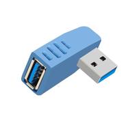Générique USB 3.0 Adaptateur USB Femelle vers USB mâle Coude à 90° degrés Angle vers Le Haut Le Bas l'avant et l'arriere (vers l'arriere)
