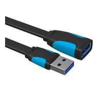 Générique USB 3.0 Extension Cable - 5Gbps High Speed | Flat Male to Female Extender Cord, 30AWG+24AWG for Hard Drive Drive TV Keyboard and Printer Data Transfer & Charging 0.5m 1.0m 1.5m Optional
