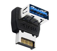 Générique USB Adapter, Motherboard Connector, 0.59x0.63x0.79in L-Shaped Design, Versatile Port, 3.1 Interface, Panel Mount, 90° Steering, Compact Build, Portable Fit for Boys, Women, Youth, Teens