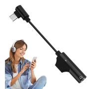 Générique USB C Audio Adapter Cable - 2-in-1 Type-C to 3.5mm Headphone Jack and Charger | Aluminum Alloy Hi-FI Earphone Converter Dongle for Music, Calls & Charging