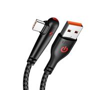 Générique USB C Cable, Type C Charger, 90 Degree Connector, 120W Max Output, Fast Charging Cord, Ideal for Smartphones, Tablets, and Laptops, Home, Work, Travel or Game, 1 meter