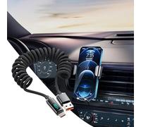 Générique USB C Charger, 120W Fast Cable, Charger Cord with Spring Design and Digital Display, USB Cord for Watch Laptop Gym, Electronics Accessories, Charging Cable for Car Tablet Travel