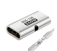 Générique USB C Coupleur | Connecteur 240w,Adaptateur Double Femelle - pour Utilisation avec Ordinateur, Portable, Au Lieu De Travail, en Présentation, À La Maison, en