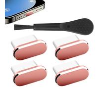 Générique USB C Cover - Anti Dust Port Protector Set of 4 | USB Port Dust-Proof Protector with Brush for Mobile Phone Tablet Outdoor Road Trip