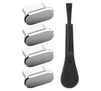 Générique USB C Cover - Anti Dust Port Protector Set of 4 | USB Port Dust-Proof Protector with Brush for Mobile Phone Tablet Outdoor Road Trip