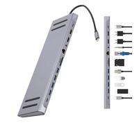 Générique USB C Hub Multiport Adapter, 12 In 1 USB C Docking Station, 5.0 Gbps USB C Hub, Laptop Docking Station Accessories, HD Port Expander, Seamless Data, Enhanced Connectivity For Laptop