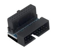 Générique USB C Motherboard Adapter - 90 Degree Right Angle, 19 Pin Internal Connector, Universal Computer PC Hardware, 30g ABS Synthetic Polymer Body | Connectivity Tool for Home and Office