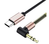Générique Usb C Usb C Adaptateur Aux - Aux Type C Adaptateur De Type C | Cordon | Mâle Rétractable De C À Cordon Audio Flexible Stéréo De Voiture Et Autres Appareils De C