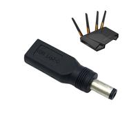 Générique USB C zu DC - Typ-C-Auf-USB-Kabel Stecker Auf Buchse, 5,5 x 2,1 mm weiblicher 5-V-Stecker, Ladeadapter für USB-Ladegeräte vom Typ C und für Laptop-PCs