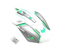 Générique USB Cordless Mouse - Wireless gamng Ergonomics Mousse, Breathing LED Mouses, Rechargeable Ergonomic Device for Gamers | Ideal for Pc Laptop Computer Gamiing Office Work Home Setup, 2.4GHz