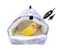 Générique USB Heated Bird Hammock - Winter Warm Bird House with Adjustable Temperature | Soft Plush Hideaway Hut for Parakeets, Cockatiels, and Lovebirds | Breeding Nesting Shelter Fors Birds Cages