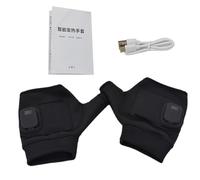 Générique USB Heated Gloves - Electric Thermal Hand Mittens for Winter, Half Finger Glove with Adjustable Temperature, Lightweight Rechargeable Design for Outdoor, Women, Men, Motorcycle, Pink, Black
