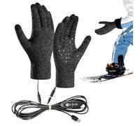 Générique USB Heated Gloves, Electric Warming Mittens, 3.9x7.9in Touchscreen Winter Gloves, Fast Heat Technology, Cold-Resistant Fabric for Cycling, Hiking, Commuting, Snowboarding