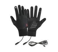 Générique USB Heated Gloves, Screen Touch Mitts, 8.26in Winter Thermal Gear, Waterproof Insulated Fabric, Rechargeable Heating for Outdoor, Running, Fishing Trips, Cycling, Commutes, Hiking