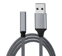 Générique USB Jack Adapter, Stereo Converter, Compact Design Plug Play Strong Compatibility Quick Setup Signal Stability Flexible Cable, Audio Cable for Headphone, Pc, Laptop, Desktops