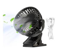 Générique USB Mini Fan - Clip On Portable Table Fan, Rechargeable Solid Multifunctional Device | Cooling Comfort For Travel Stroller Desktop Car Seats Bedroom Office Personal Use Handy Gadget