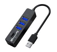 Générique USB Multiport Adapter, High Speed Port Extender, 3.35x0.78 inches Compact Docking Station Easy Connect Design, Expansion Hub for Computer, Camera, Card Reader, Offices, Desk
