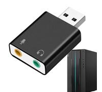 Générique USB Sound Card - Portable PC USB 3.5mm Sound Card Adapter | Versatile Compatibility Sound Card Accessories, USB Audio Converter Card Equipment For Laptop