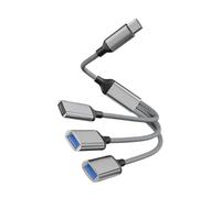 Générique USB Splitter Cable 1 Foot, 1-In-3 Out USB 2.0 Extension Adapter for Car, Laptop, PC, Keyboard, Thumb Drive, High-Speed 480MB/s Copper Core Cable