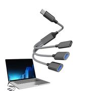 Générique USB Splitter Cable for Car, 1FT Charger Split Adapter, 1 In 3 Out Extension Cord for Laptop, PC, Computer, Automobile Accessories, Portable Travel