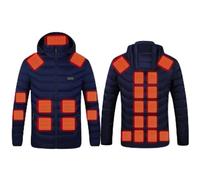 Générique USB Veste Chauffante Hommes Femmes Doudoune Manteau Chauffant Électrique Lavable avec 4 Niveaux de Chauffage et 25 Zones Chauffage Vestes Chauffantes pour Ski Pêche Randonnée Plein Air