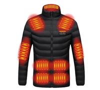 Générique USB Veste Chauffante Imprimé Unisex Chauffant Électrique Doudoune Manteau Hommes Femmes Lavable avec 21 Zones Chauffage pour Ski Pêche Randonnée Plein Air Imperméable Manches Longues