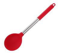 Générique Ustensile de cuisine rouge en silicone, cuillère multifonction avec poignée ergonomique pour préparer et servir les repas