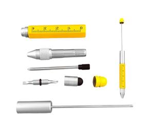 Générique Utility Pen - Multipurpose Metal DIY Tool With Scales, Screwdriver Beading Ballpoint | Office Studio Work Meeting Crafting Home Repair Portable Gadget