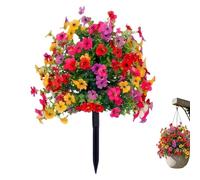 Générique UV Resistant Flower Stakes, Outdoor Artificial Plants, Realistic Fake Blooms with Ground Insert Design, Sturdy Weatherproof Polymer Build, Vibrant Garden Style Decor, Yard Patio Use