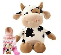 Générique Vache en Peluche - Mignonne de Veau 30 cm | Peluche en Coton PP Jouet à Câliner | Douce Marionnette Décorative pour et Filles | Cadeau d'anniversaire ou du Nouvel an