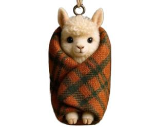 Générique Vache Peluche | en Peluche Douce avec Un Anneau - Figurines Collectionnables Ornement Mouton en - pour Filles Déco Bureau Maison Chambre Favoris Fête