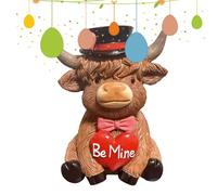 Générique Vaches De La Saint-Valentin,Décorations de Saint-Valentin Mignonnes et - Statuette Bovine Mignonne Déco d'Intérieur,pour Chambre Salon Bureau Table Étagère Petit Ami Petite Amie Couples