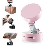 Générique Vacuum Magnetic Phone Holder for Car, Double-Sided Electric Vacuum and Magnetic Adsorption Adjustable Phone Mount (Pink)