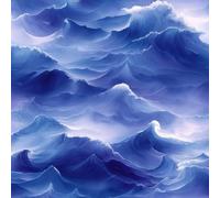 Générique Vagues Océan Papier Peint Épaissir Mat Auto Adhésif 44x600 cm Art Peinture Meubles Autocollants Amovible Comptoir Contact Papier Stickers Muraux pour Bains Salon Chambre