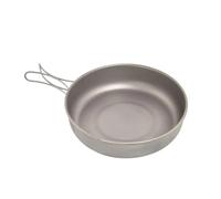 Générique Vaisselle de Camping, ensemble d'ustensiles cuisine, chaudron touristique, marmite d'extérieur, poêle à frire, pique-nique, randonnée Trekking(17.4CM frying pan)