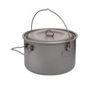 Générique Vaisselle de Camping, ensemble d'ustensiles cuisine, chaudron touristique, marmite d'extérieur, poêle à frire, pique-nique, randonnée Trekking(1950ML Titanium pot)