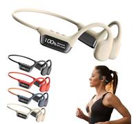Générique Vakoda Bone Conduction Headphones - 360° Panoramic Audio Experience, Bidirectional Acoustic Noise Cancellation, IPX8 Waterproof, Long Battery Life for Sports, Work and Everyday Use (Blanc)