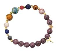 Générique Valentin Homme Aimanté Messages Bracelet Bijoux Inoxydable, Naturelle et Perles pour Couples Inoxydable Bracelet Valentin Anneaux (B, One Size)