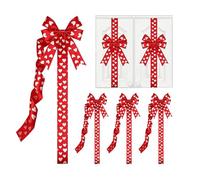 Générique Valentines Cabinet Bows, Romantic Heart Decor, Large Holiday Bow with Ribbon Tails, Fabric Decorations, Home Accessories with Easy Hanging, Party Supplies for Door Window Stair Wall Cabinet