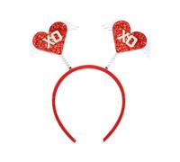 Générique Valentines Day Headband - Cute Red Heart Shape Headband, Valentines Hairband, Valentines Headbands for Women | Festival Party Accessories, Photo Props Hair Decor for New Year Wedding