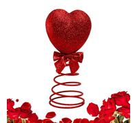 Générique Valentines Day Tree Topper | 6.3In Heart Shaped Mini Shiny Romantic Decor | Glitter Foam Love Ornament Holiday Tree Topper Home Decoration | Home Party Wall Tabletop Housewarming Birthday