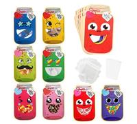 Générique Valentines Jar Cards, Cute Face Party Supplies | Cute Face Partys Supplies | 50 Pieces School Greeting Cards Set | For Kids Girls Friends Travel Classroom School Party Birthday Holiday