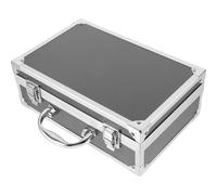 Générique Valise Aluminium Noire en Alliage D'aluminium Grand Espace de Rangement, Facile à Transporter, Petite Boîte à Outils pour Usage Professionnel et Domestique